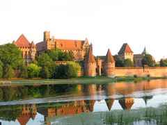 Malbork - panorama zamku zza Nogatu